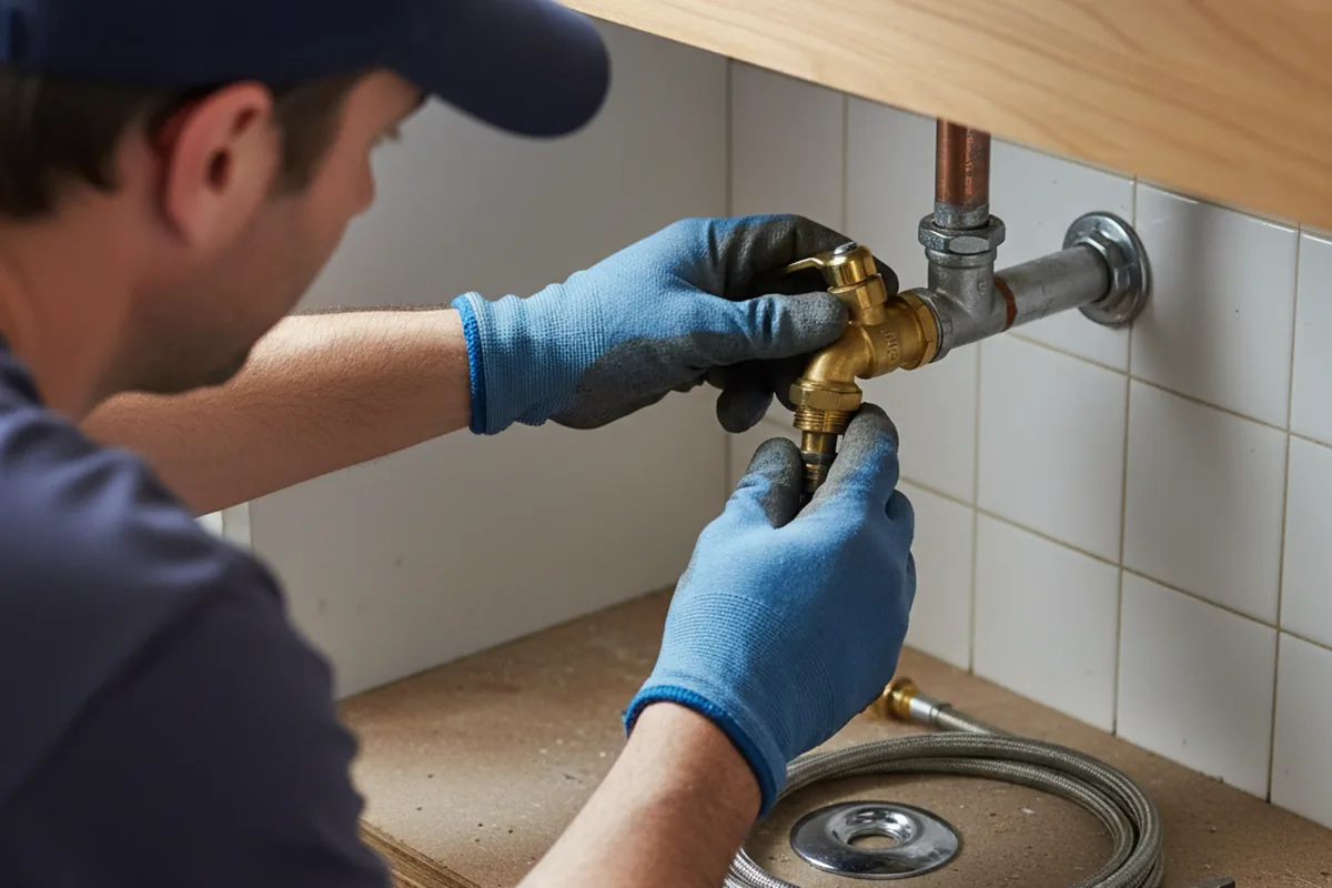 Shutoff valve and fitting work during Faucet and Fixture Repair in Claremore